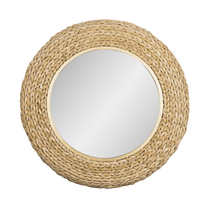 COMING SOON - Athena 30" Round Wall Mirror Natural Seagrass
