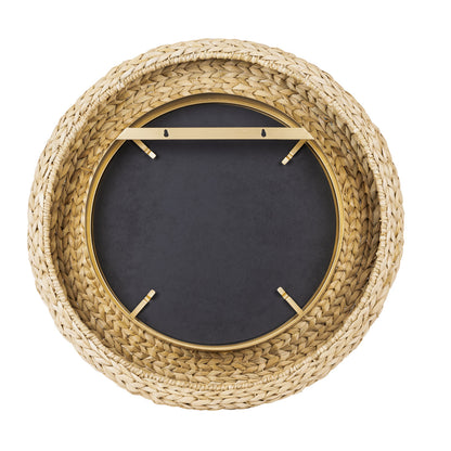 COMING SOON - Athena 30" Round Wall Mirror Natural Seagrass