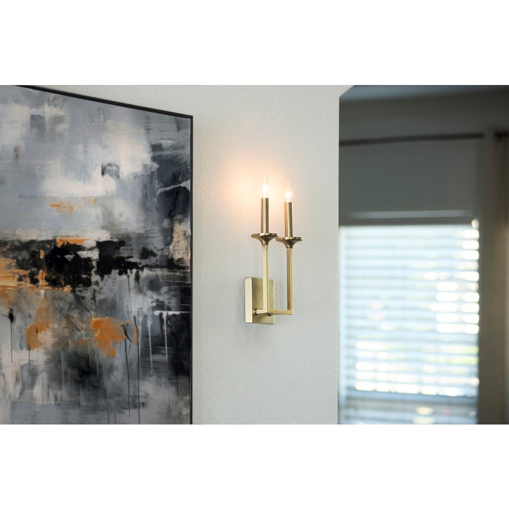 Eldorado 2 Light Wall Mount - Aged Brass