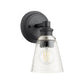 Dunbar 1 Light Soft Contemporary Black Wall Sconce