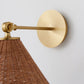 Wicker 1 Light Small Wall Mount - Aged Brass