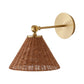 Wicker 1 Light Small Wall Mount - Aged Brass