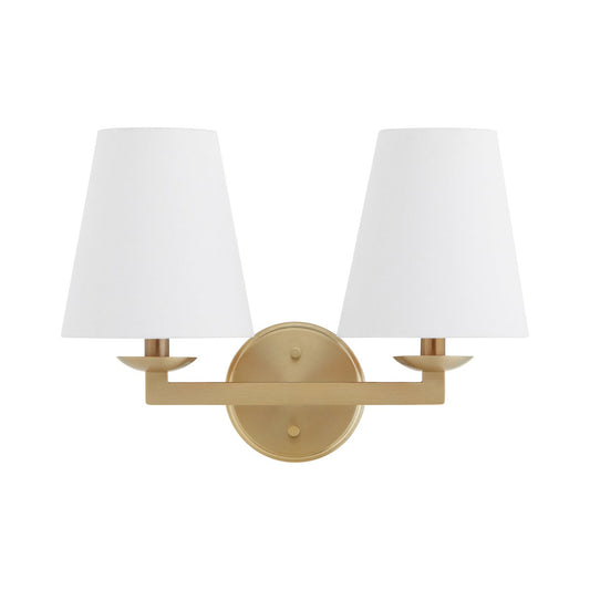 KARNES 2-Light Wall Mount - Aged Brass