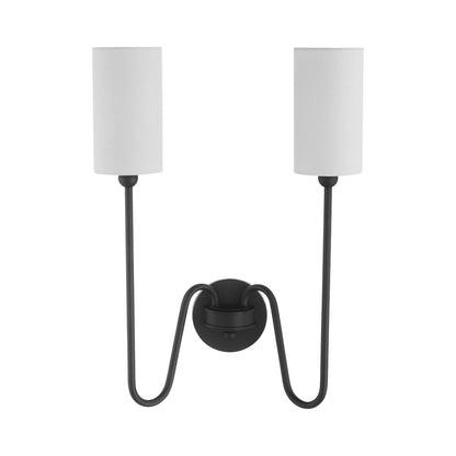 Charlotte 2 Light Wall Mount - Matte Black