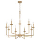 Eldorado 9 Light Chandelier - Aged Brass