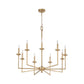 Eldorado 9 Light Chandelier - Aged Brass