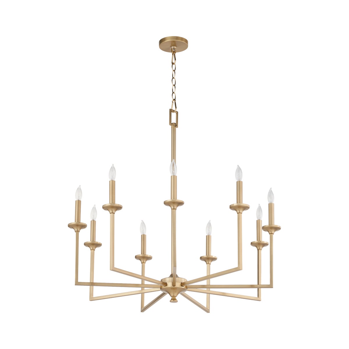 Eldorado 9 Light Chandelier - Aged Brass