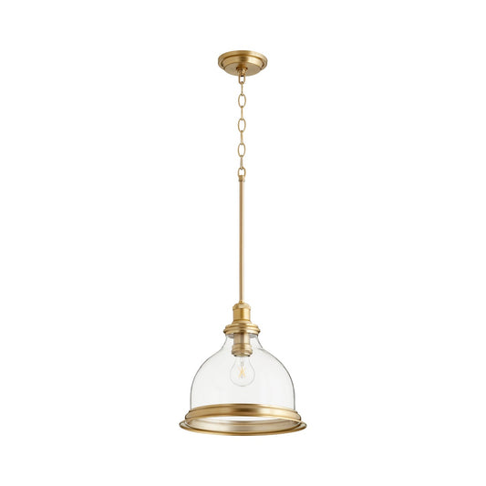 Aged Brass Transitional Pendant - 12"