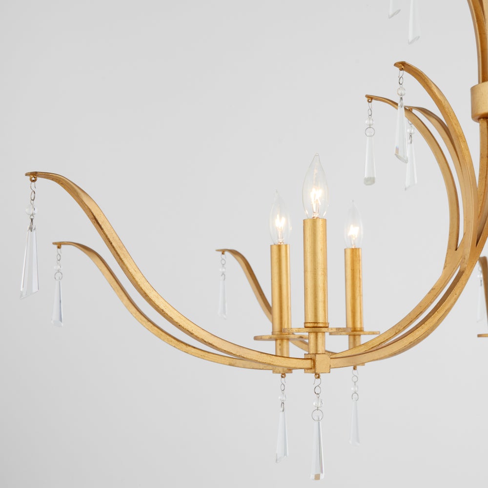 Majesty 8 Light Chandelier - Gold