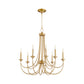 Brooks 8 Light Chandelier - Aged Brass