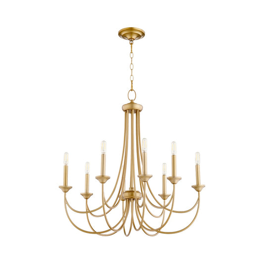 Brooks 8 Light Chandelier - Aged Brass