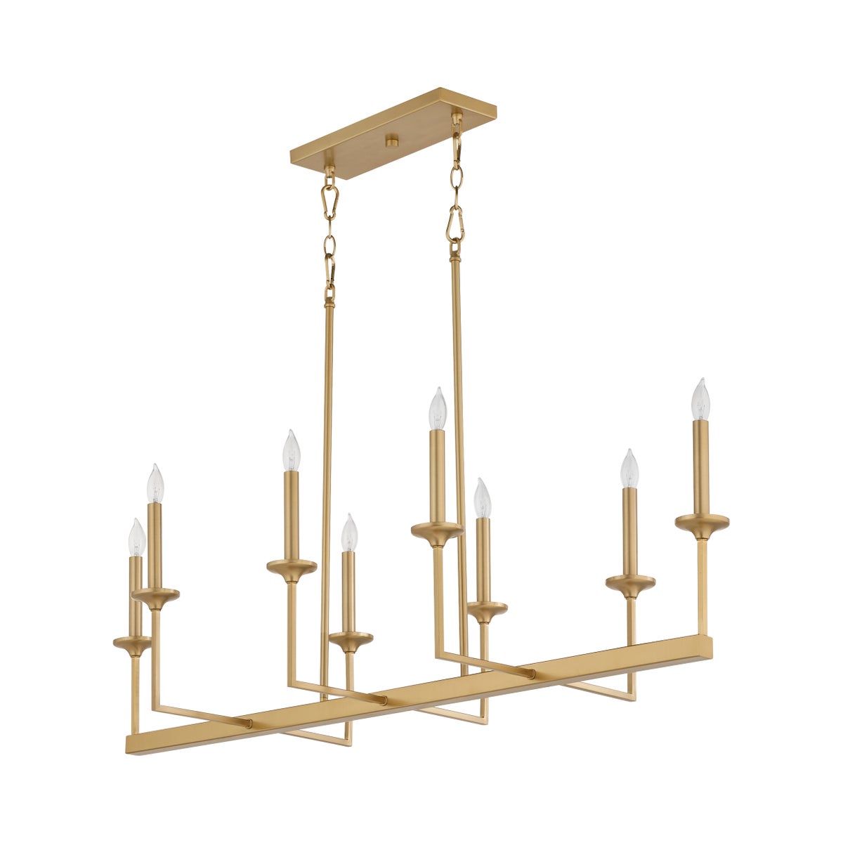 Eldorado 8 Light Linear - Aged Brass