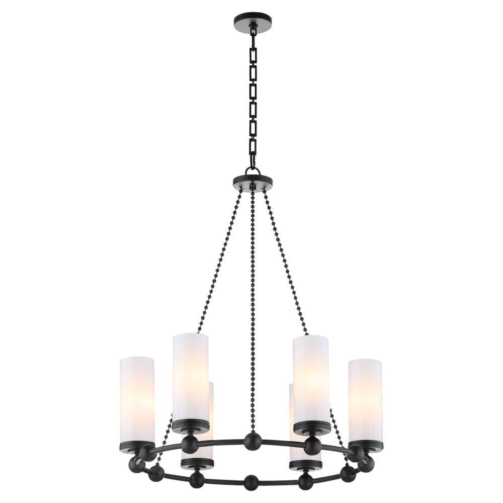 Lee Boulevard 6 Light Chandelier - Matte Black