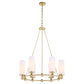 Lee Boulevard 6 Light Chandelier - Aged Brass