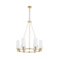 Lee Boulevard 6 Light Chandelier - Aged Brass