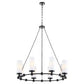 Lee Boulevard 8 Light Chandelier - Matte Black