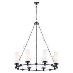 Lee Boulevard 8 Light Chandelier - Matte Black