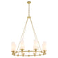 Lee Boulevard 8 Light Chandelier - Aged Brass