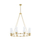 Lee Boulevard 8 Light Chandelier - Aged Brass