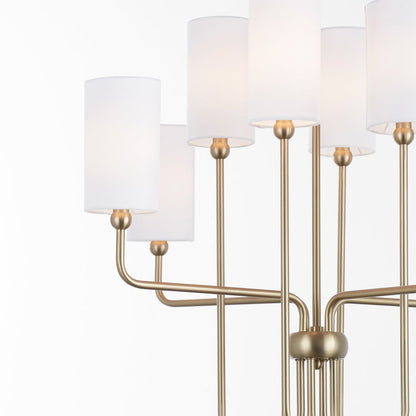 Charlotte 8 Light Chandelier - Aged Brass