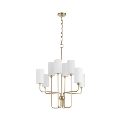 Charlotte 8 Light Chandelier - Aged Brass