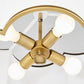 Belinder 4 Light Fabric Pendant - Aged Brass