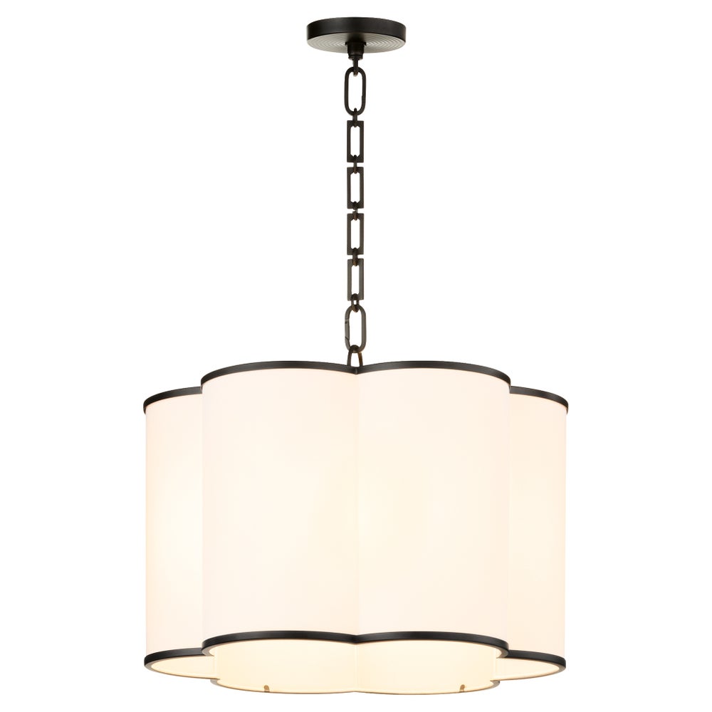 Belinder 4 Light Fabric Pendant - Matte Black