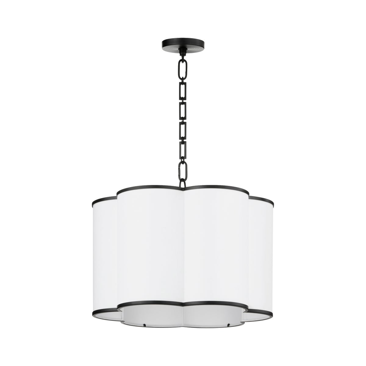 Belinder 4 Light Fabric Pendant - Matte Black