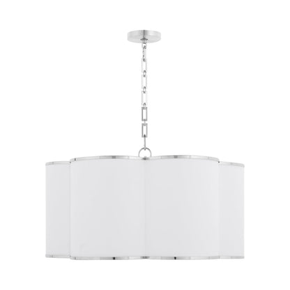 BELINDER 6-Light Fabric Pendant - Chrome