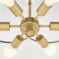 Belinder 6 Light Fabric Pendant - Aged Brass