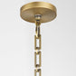 Belinder 6 Light Fabric Pendant - Aged Brass