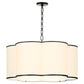 Belinder 6 Light Fabric Pendant - Matte Black