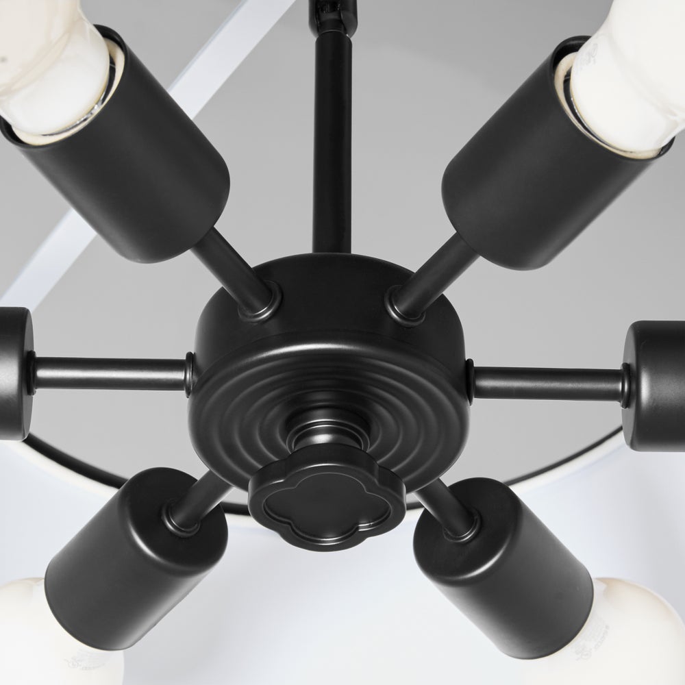 Belinder 6 Light Fabric Pendant - Matte Black