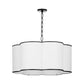 Belinder 6 Light Fabric Pendant - Matte Black