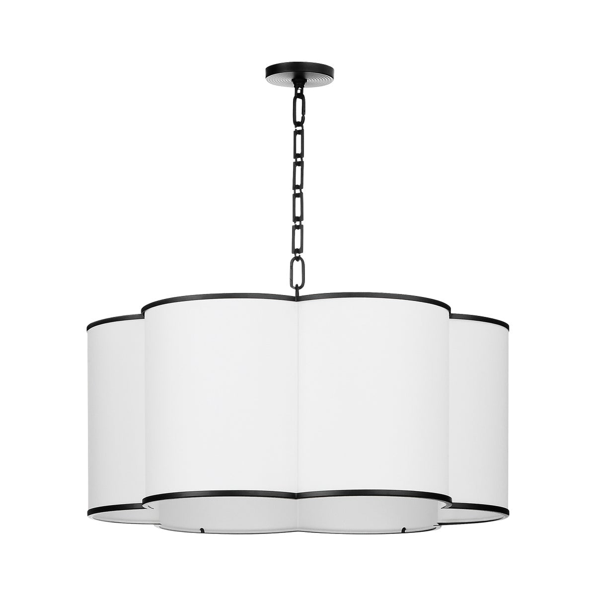 Belinder 6 Light Fabric Pendant - Matte Black