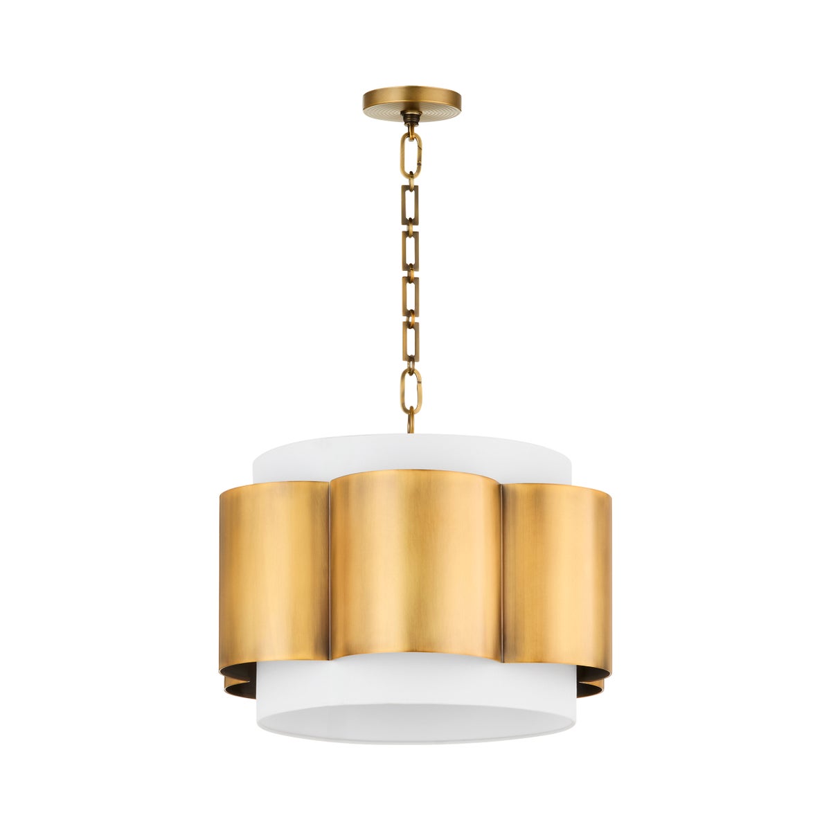 Belinder 4 Light Pendant - Aged Brass