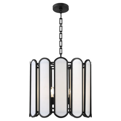 Belleview 4 Light Pendant - Matte Black