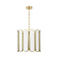 Belleview 4 Light Pendant - Aged Brass