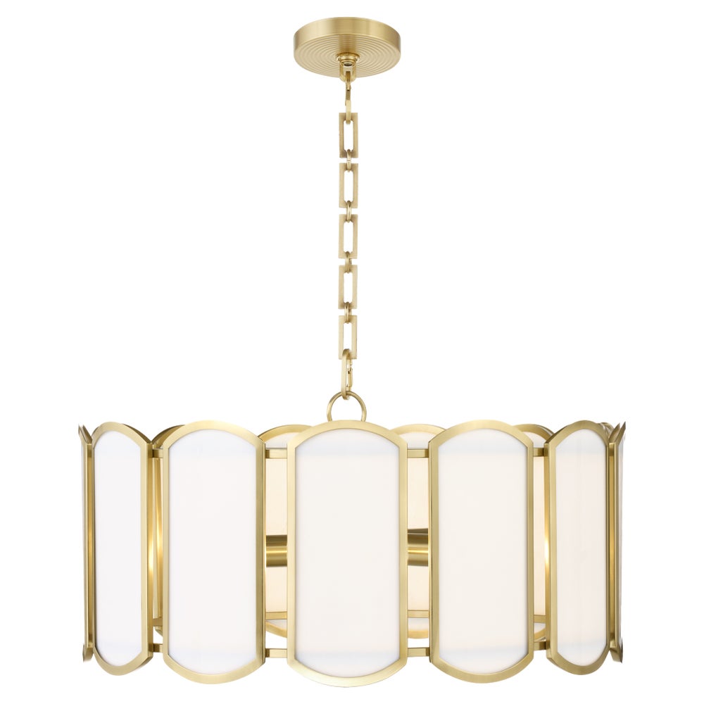 Belleview 5 Light Pendant - Aged Brass