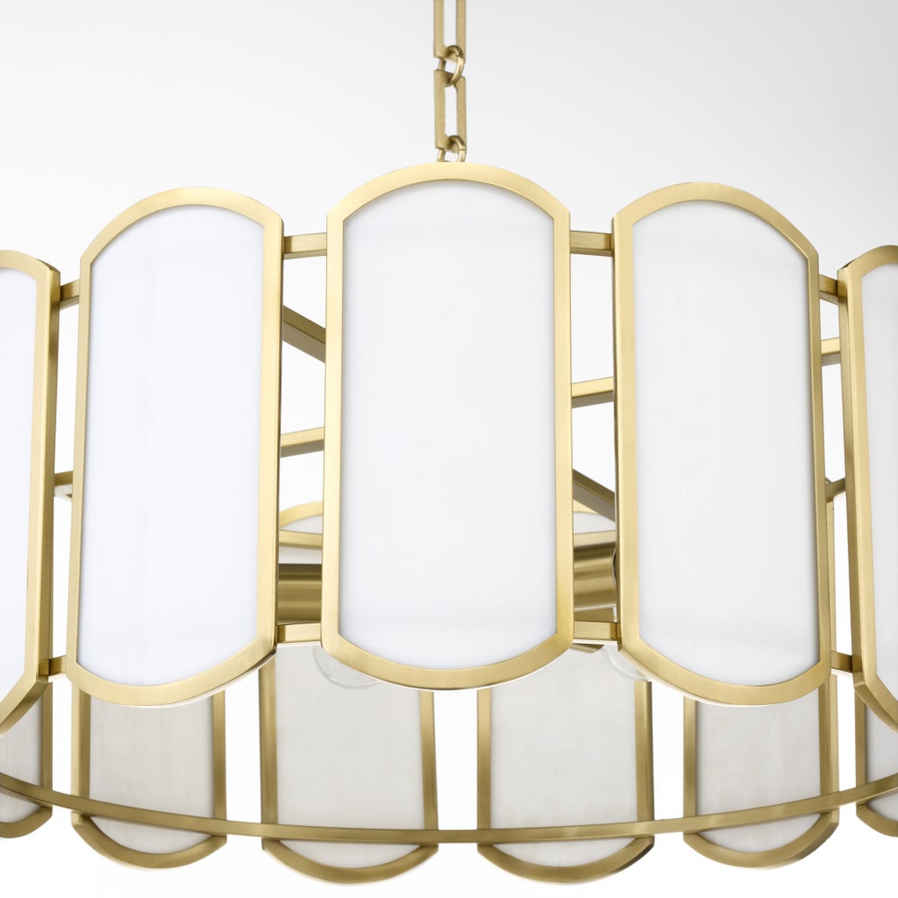 Belleview 5 Light Pendant - Aged Brass