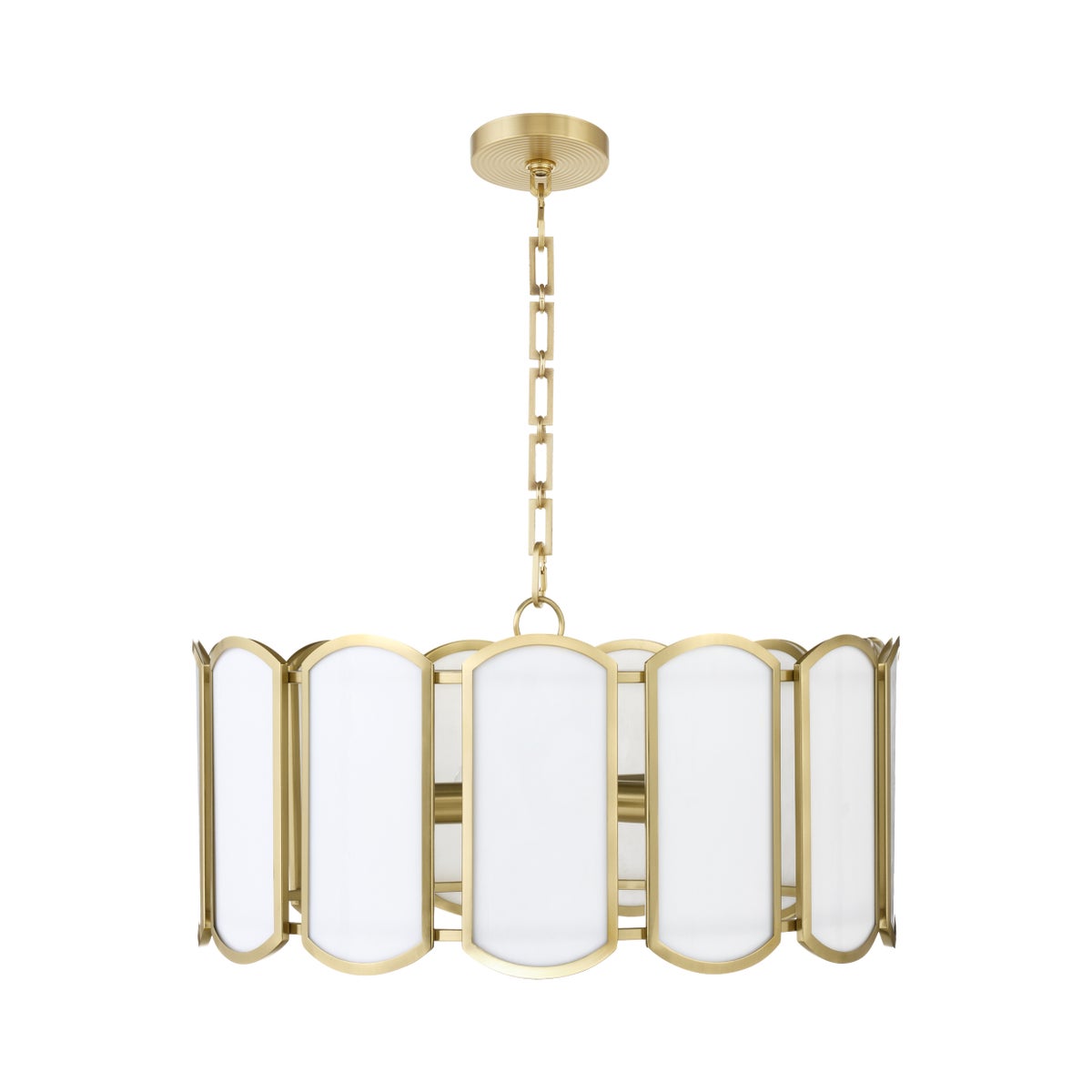 Belleview 5 Light Pendant - Aged Brass