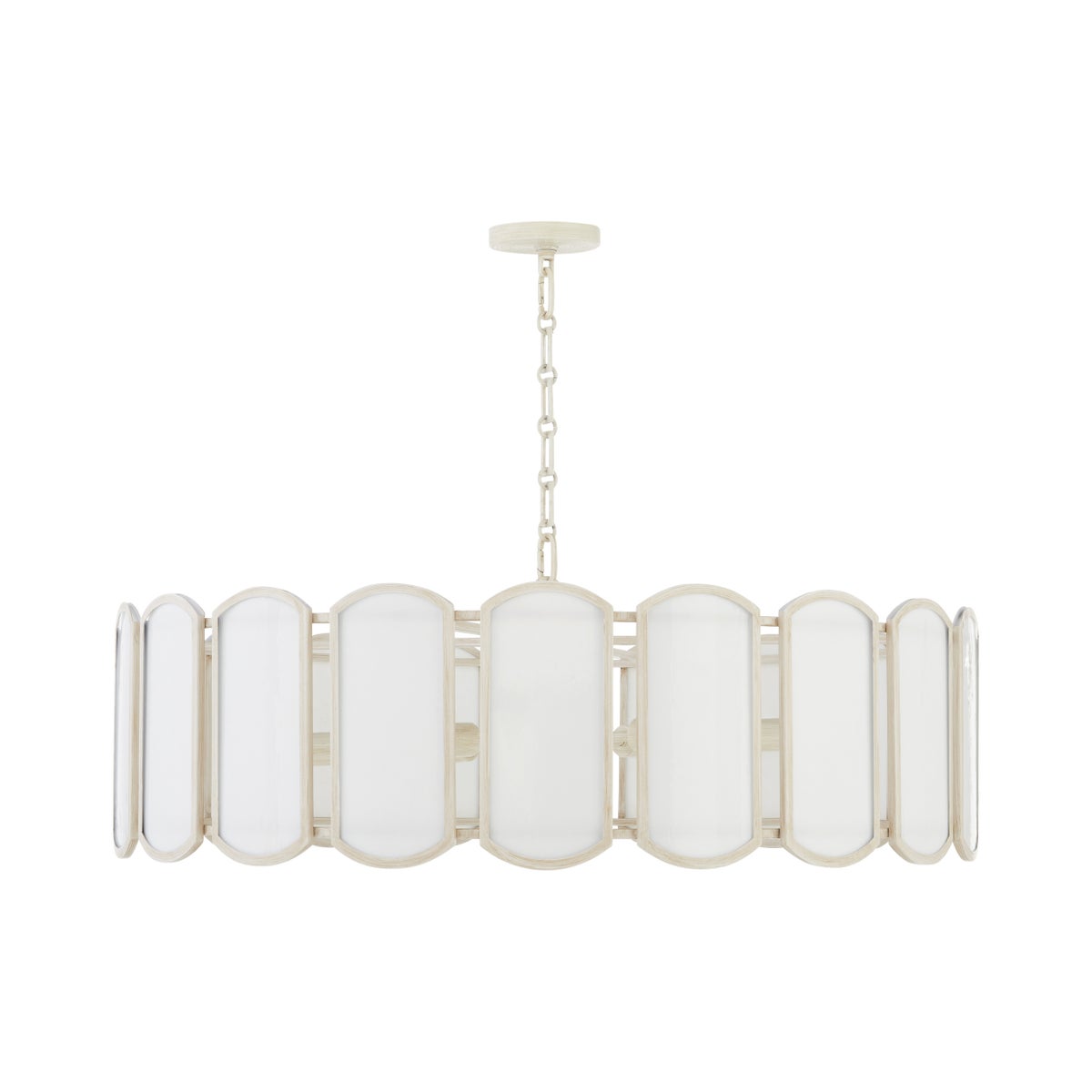 Belleview 8 Light Pendant - Washed Oak