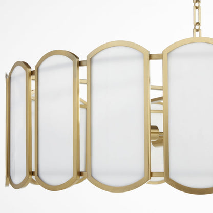 Belleview 8 Light Pendant - Aged Brass