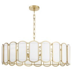 Belleview 8 Light Pendant - Aged Brass