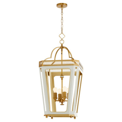 LOIRE 4-Light Pendant - Studio White / Brushed Brass
