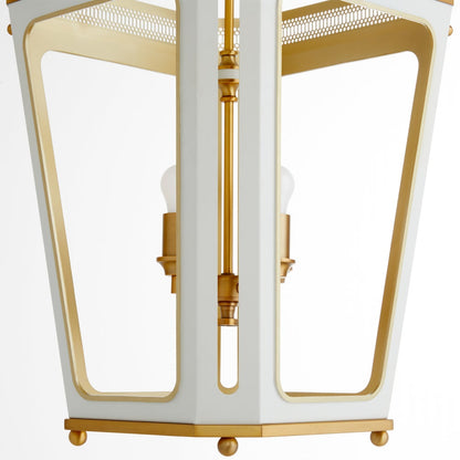 LOIRE 4-Light Pendant - Studio White / Brushed Brass