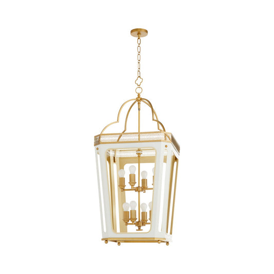 LOIRE 8-Light Pendant - Studio White / Brushed Brass