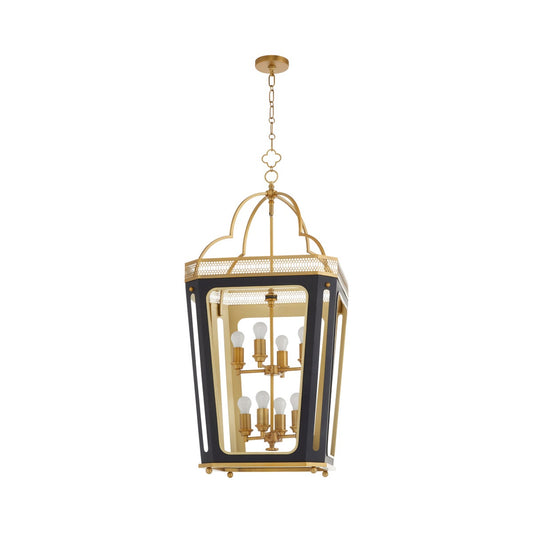 LOIRE 8-Light Pendant - Matte Black / Brushed Brass