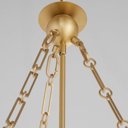 KARNES 42" 12-Light Pendant- Aged Brass
