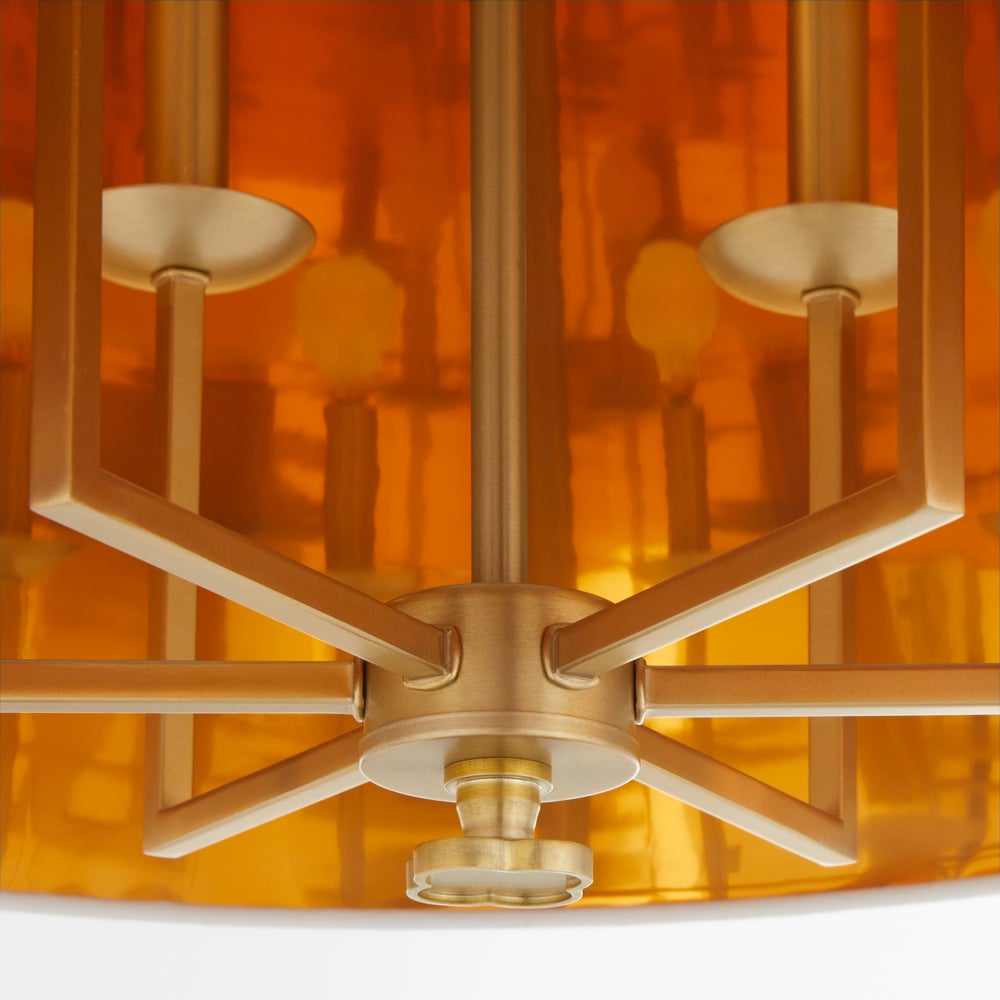 KARNES 26" 6-Light Pendant - Aged Brass